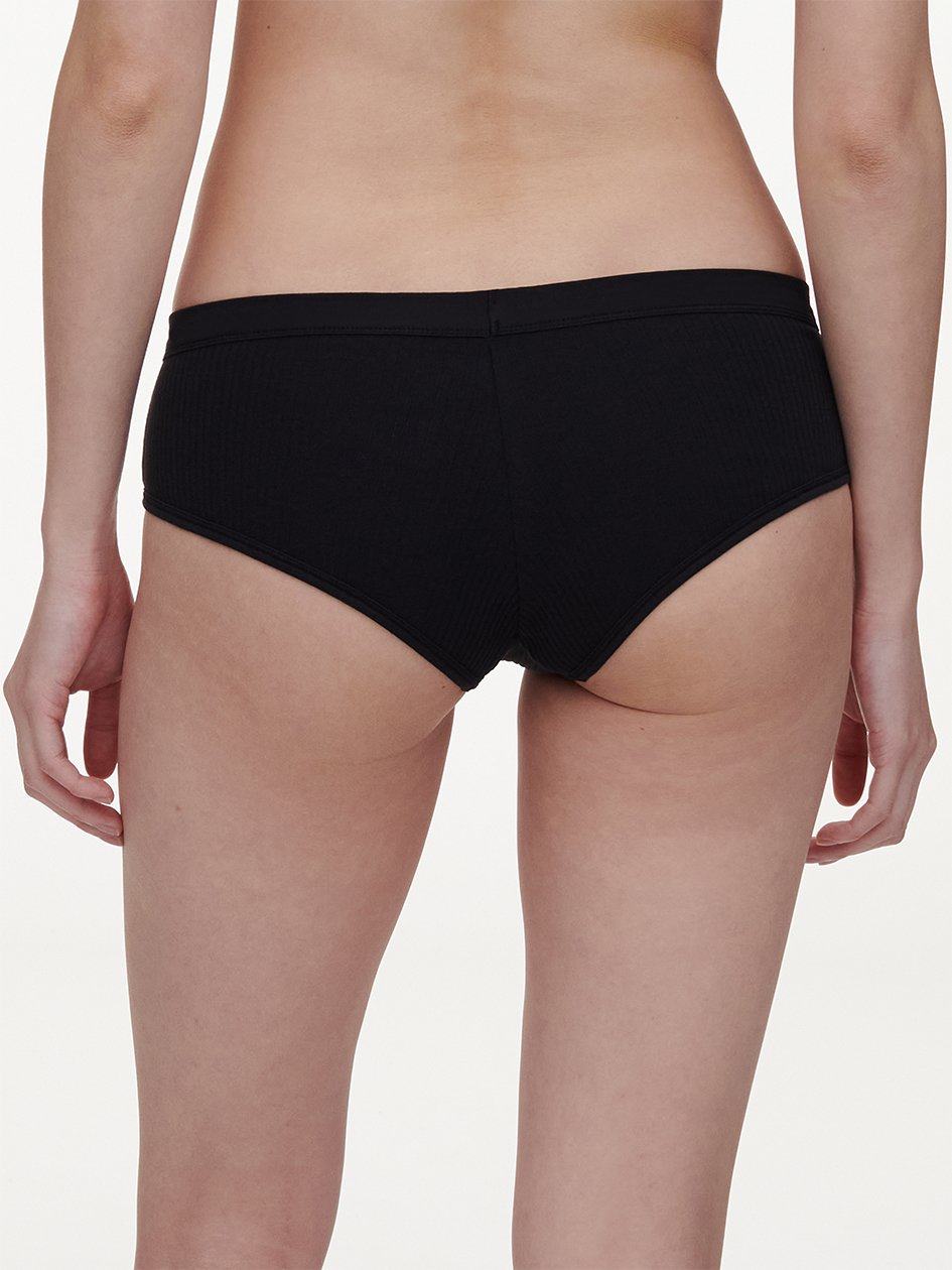 Black Chantelle Cotton Comfort Women Hipster Panty | BGO2683MX