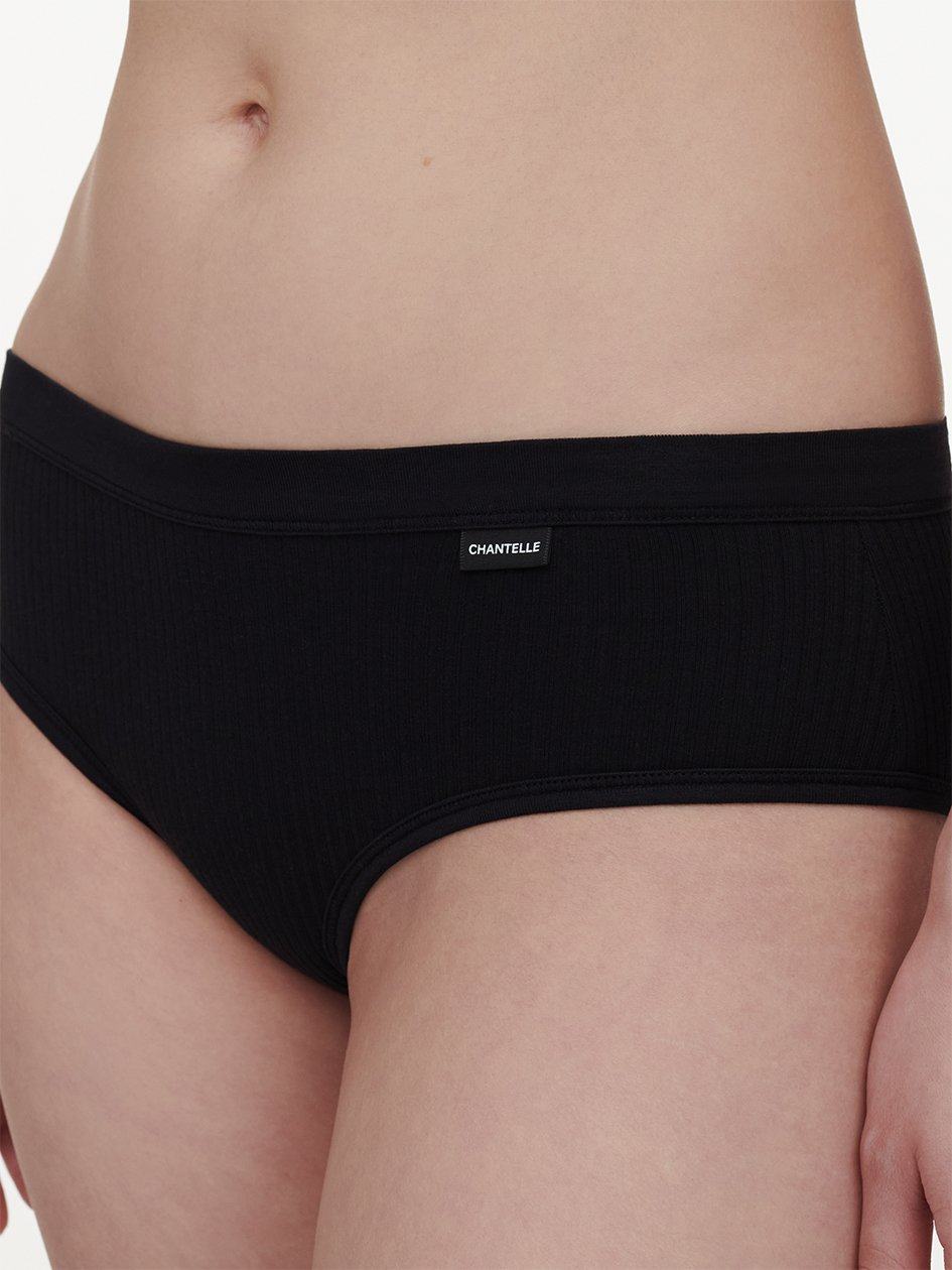 Black Chantelle Cotton Comfort Women Hipster Panty | BGO2683MX