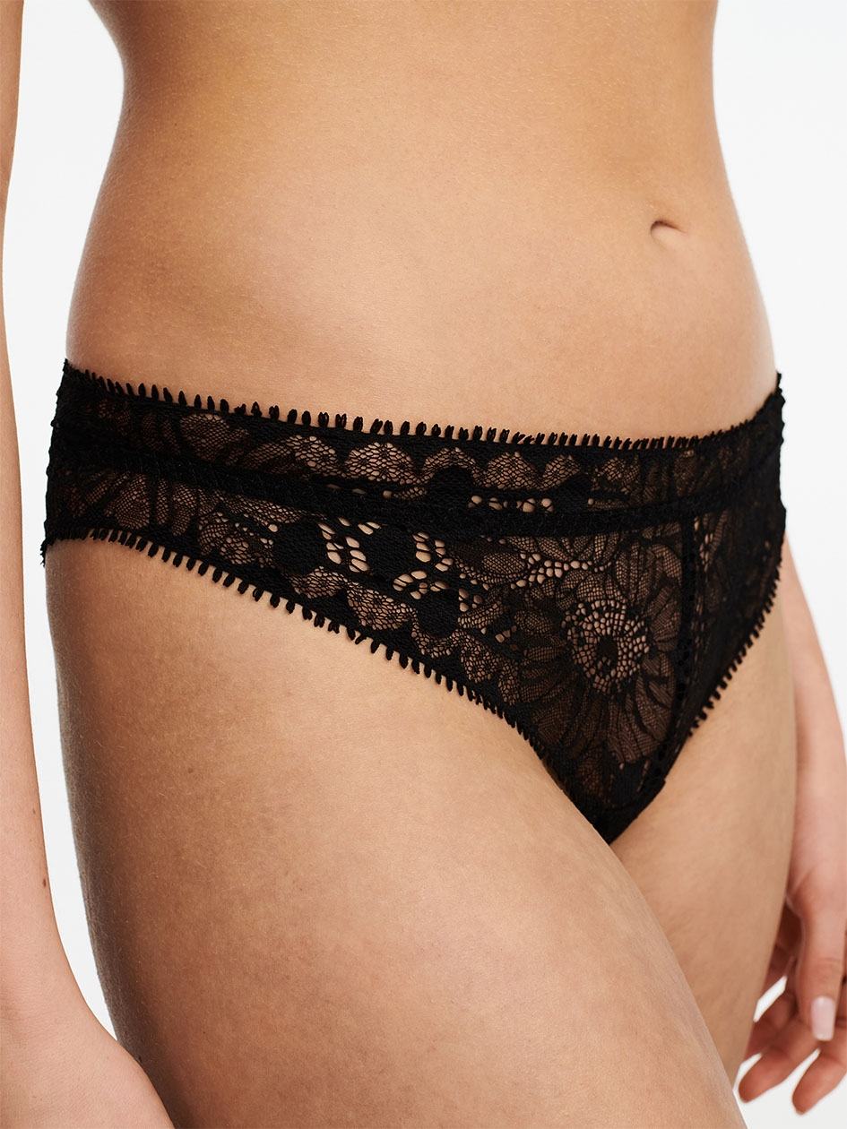 Black Chantelle Day to Night Women Thong Panty | AGI2150XR