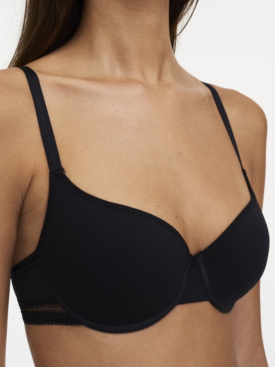 Black Chantelle Dream Today Women T-Shirt Bra | OUJ2922GA