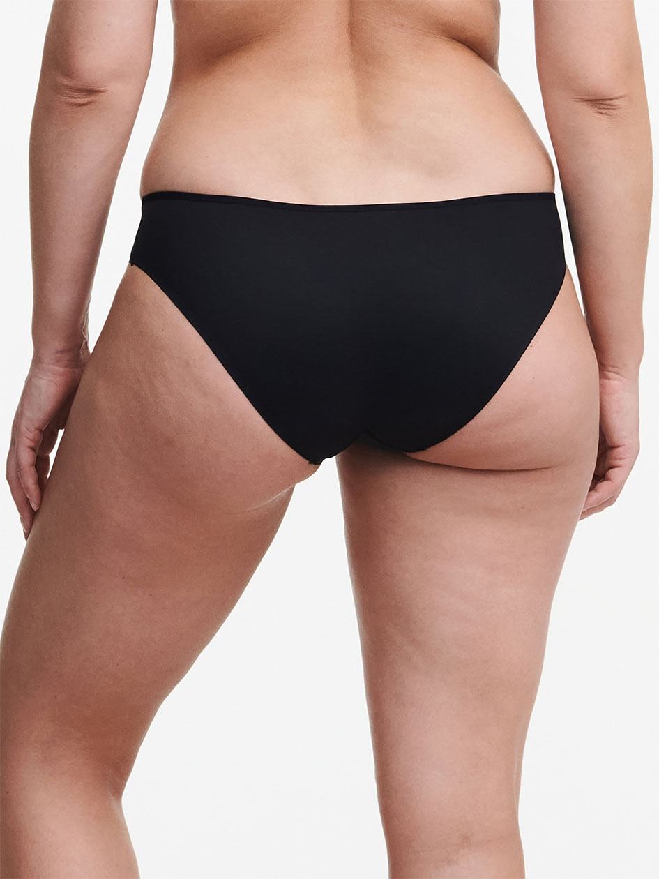 Black Chantelle Graphic Support Women Bikini Bottoms | BTH9974RA