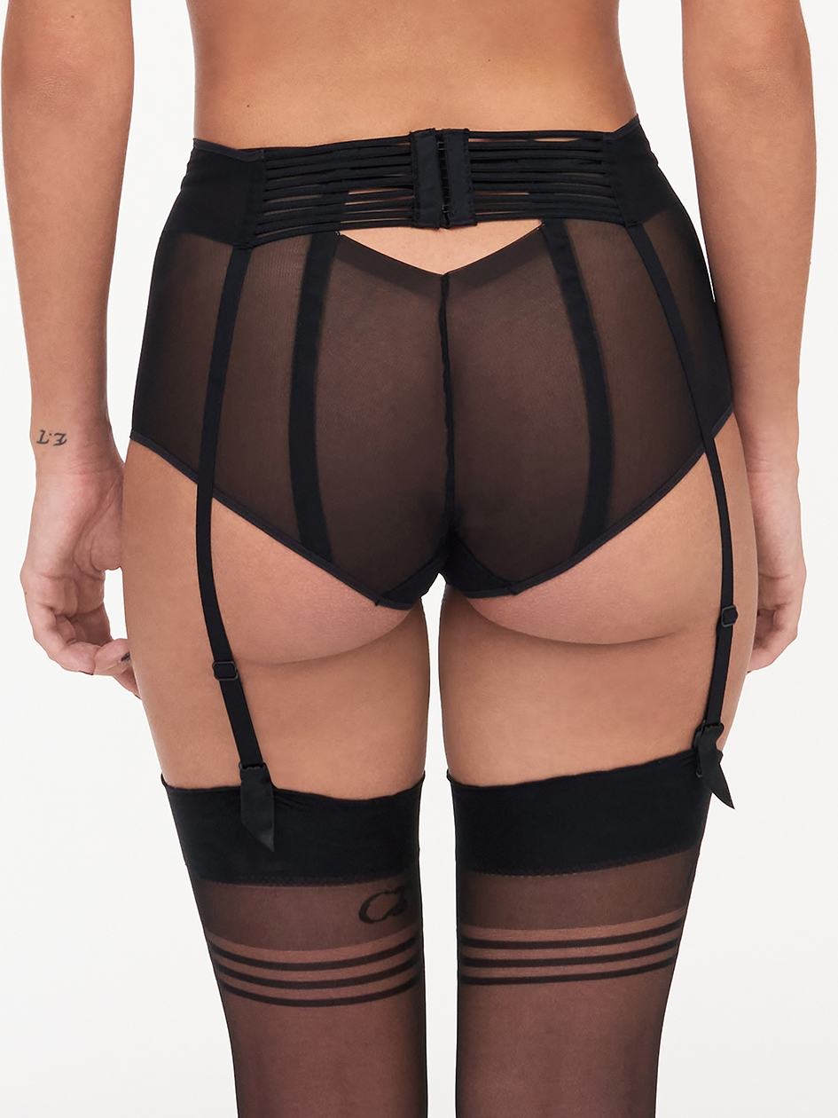 Black Chantelle Impulse Garter Women Belts | OPP5673CD