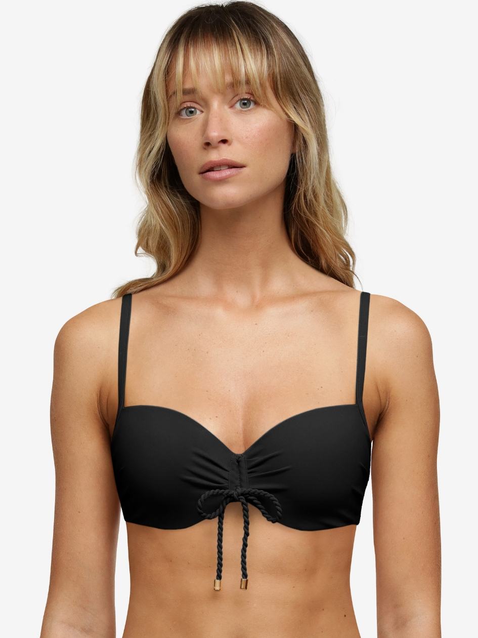 Black Chantelle Inspire Demi Swim Women Bikini Tops | RNU1420UL