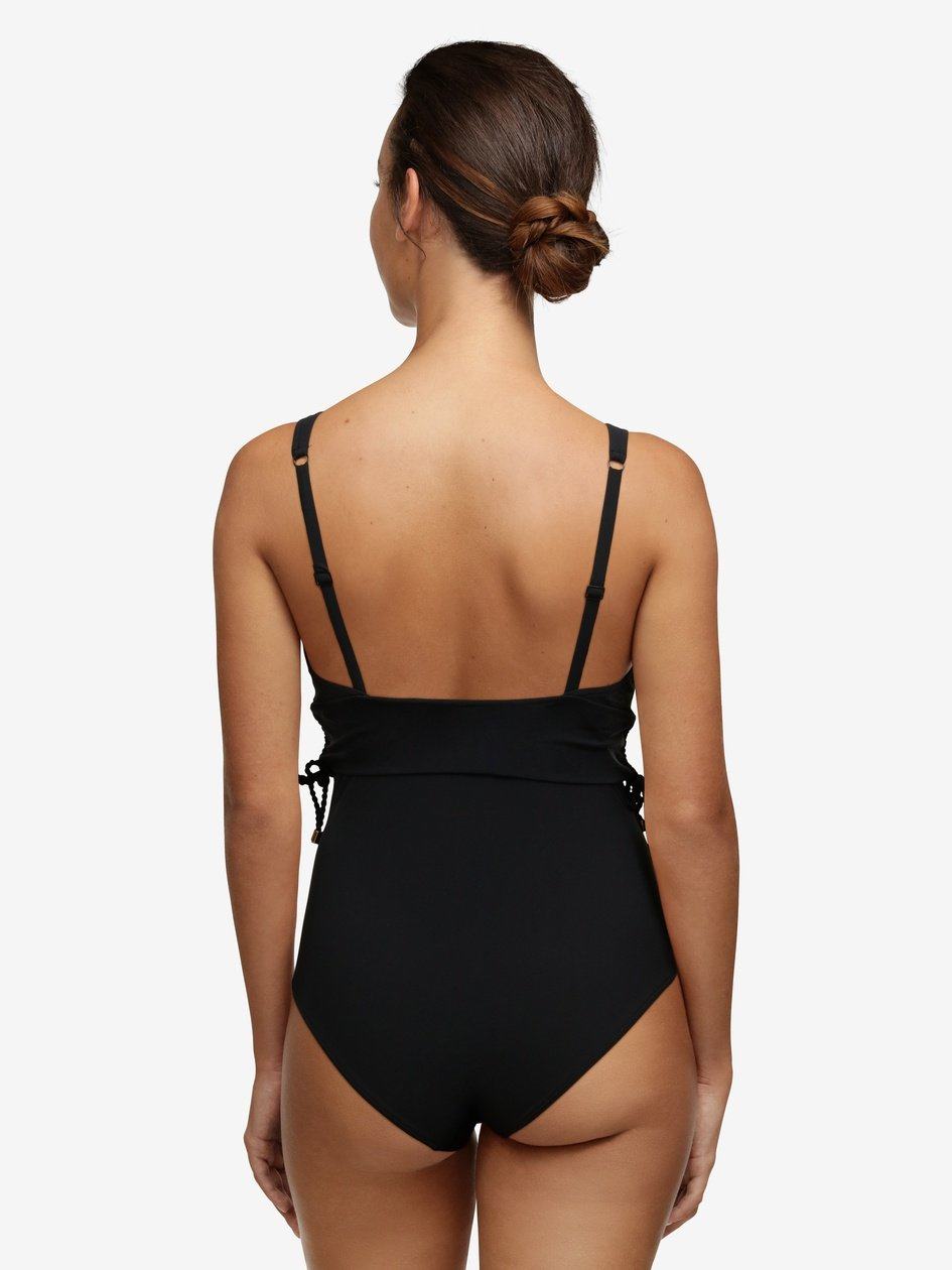 Black Chantelle Inspire Wirefree Plunge Women Swimsuits | CBX5690HH