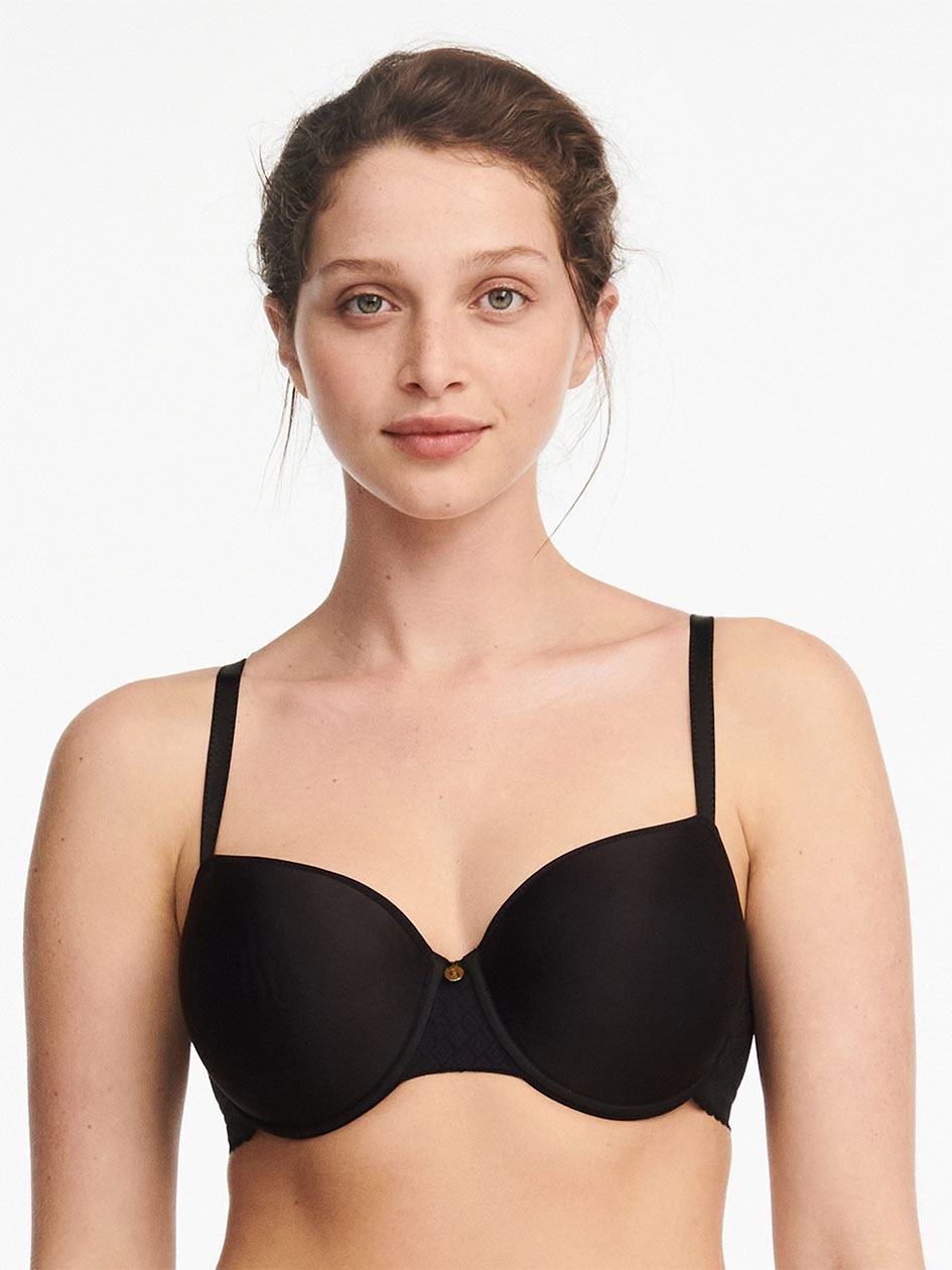 Black Chantelle Lucie Lace Sexy Comfort Women T-Shirt Bra | WWD9613SH