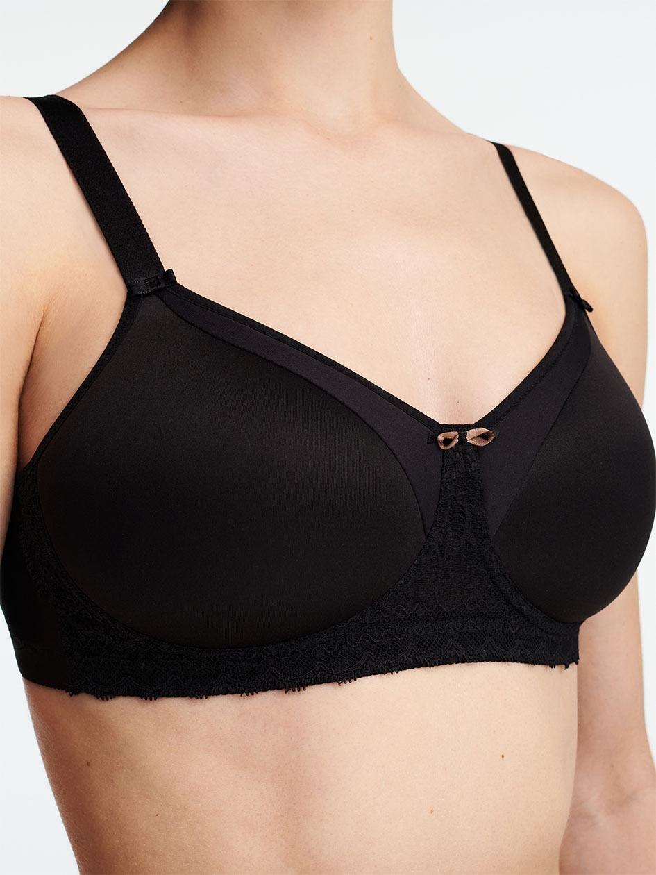 Black Chantelle Merci Custom Fit Wireless with Pocket Women Bras | MOG8872VE