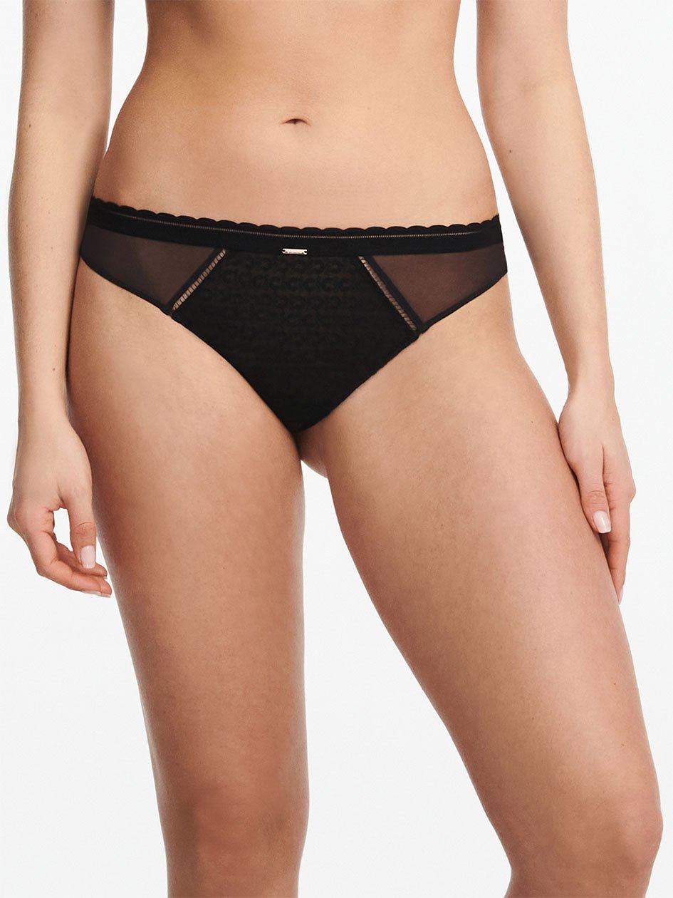 Black Chantelle Monogram Cheeky Women Bikini Panty | TGY6015WG