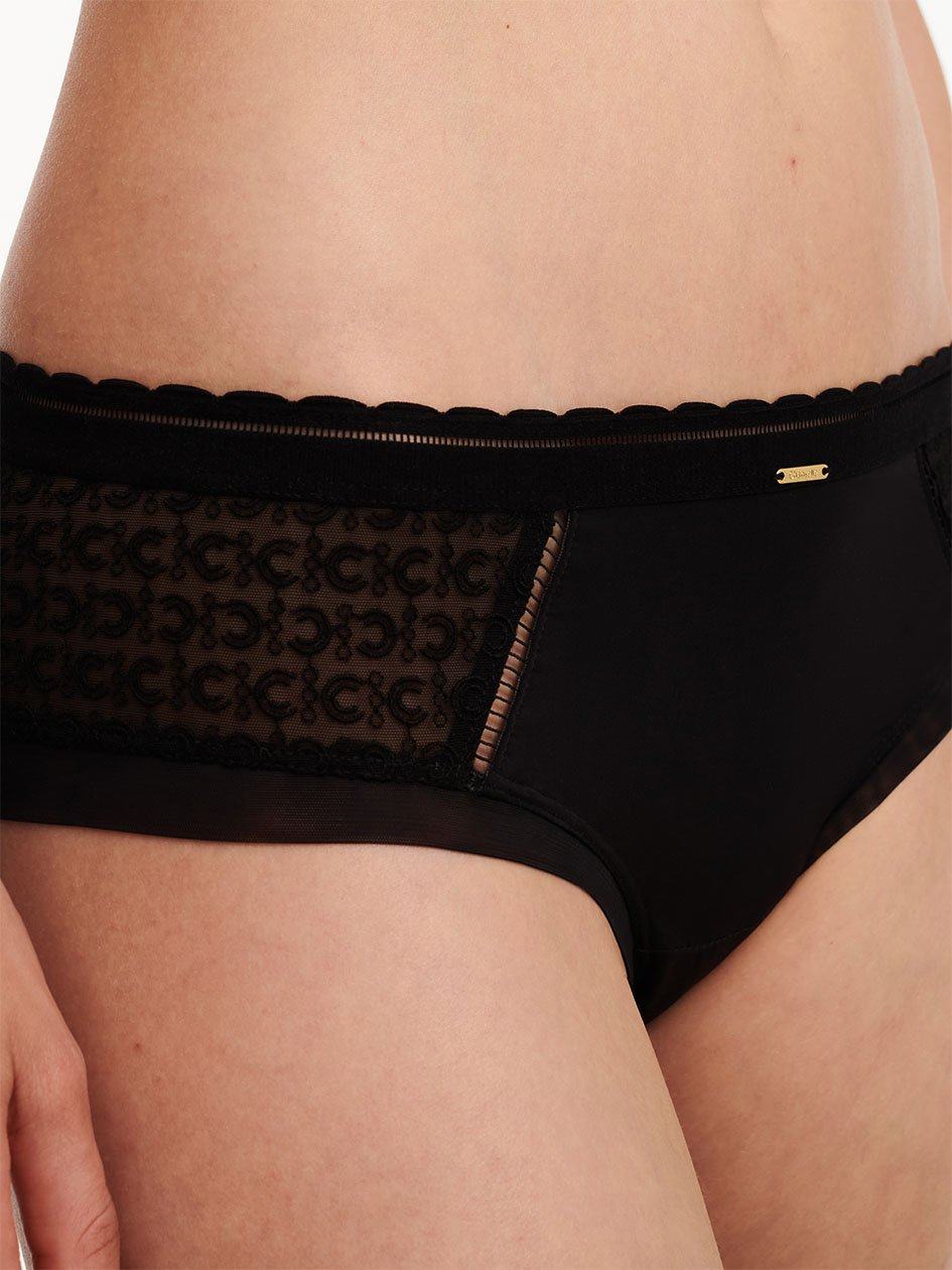 Black Chantelle Monogram Women Hipster Panty | PLJ152ZV