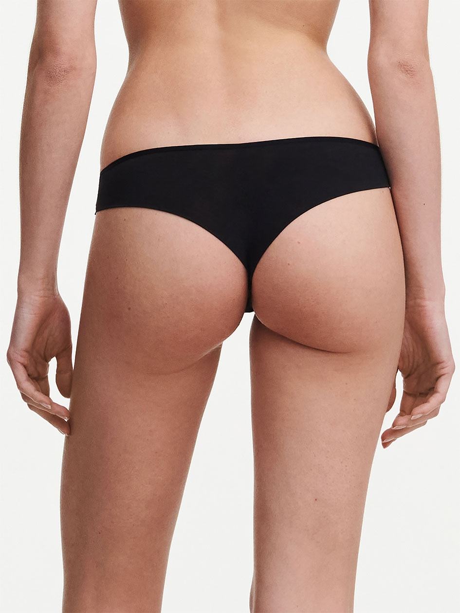 Black Chantelle Naya Lace Women Thong Panty | WNX10056TQ