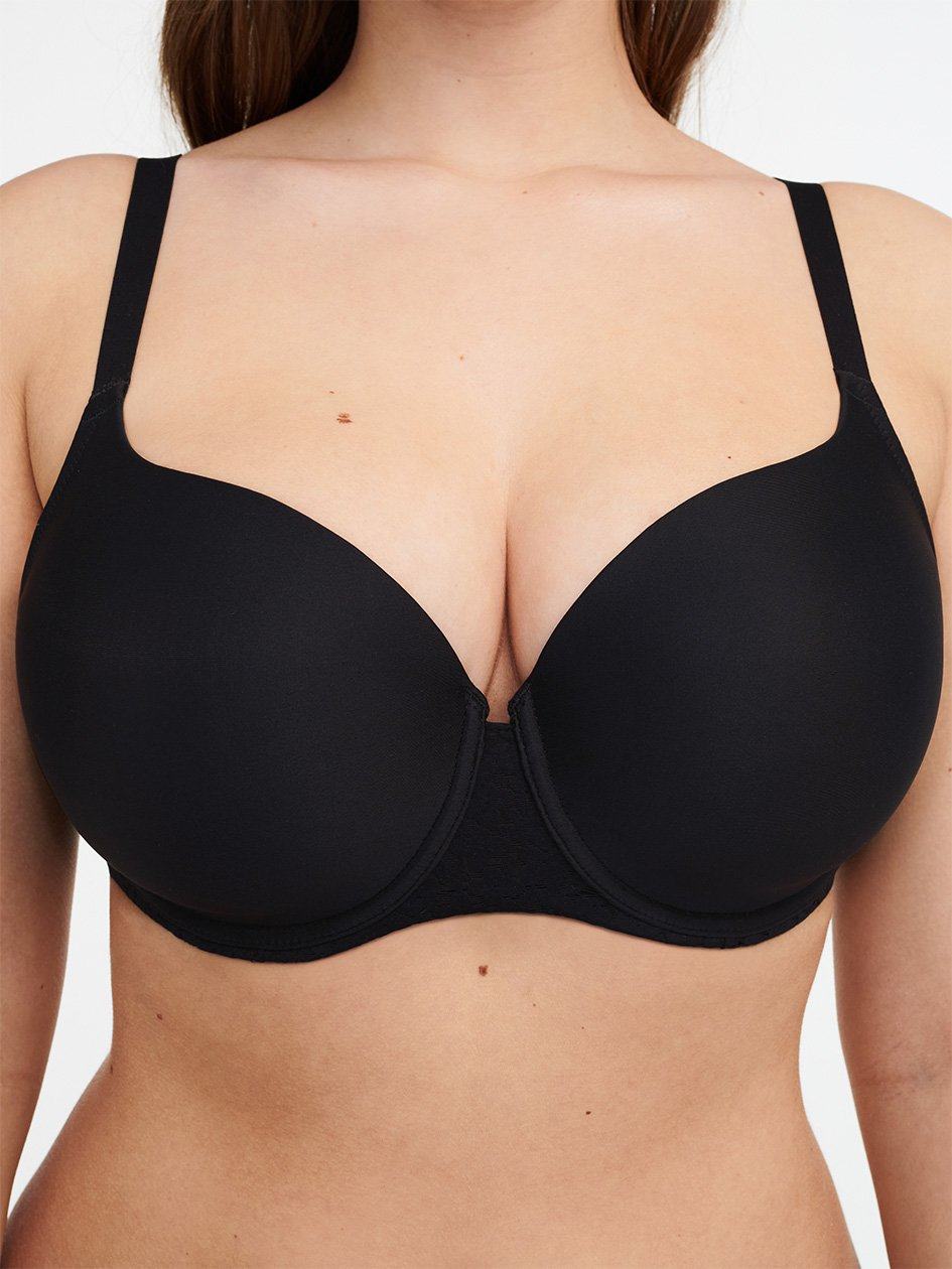 Black Chantelle Norah Comfort Smooth Sweetheart Women T-Shirt Bra | EXH8379ST