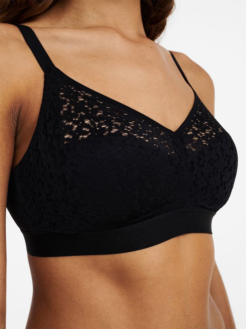 Black Chantelle Norah Comfort Supportive Wirefree Women Bras | ZGO121OF