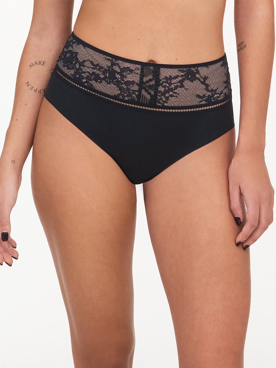 Black Chantelle Olivia High Waist Women Briefs | XOK6361BC