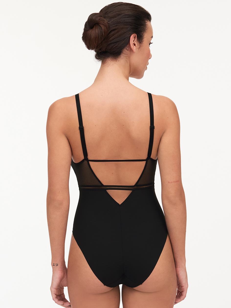 Black Chantelle Olivia Women Bodysuit | EZC7371IS