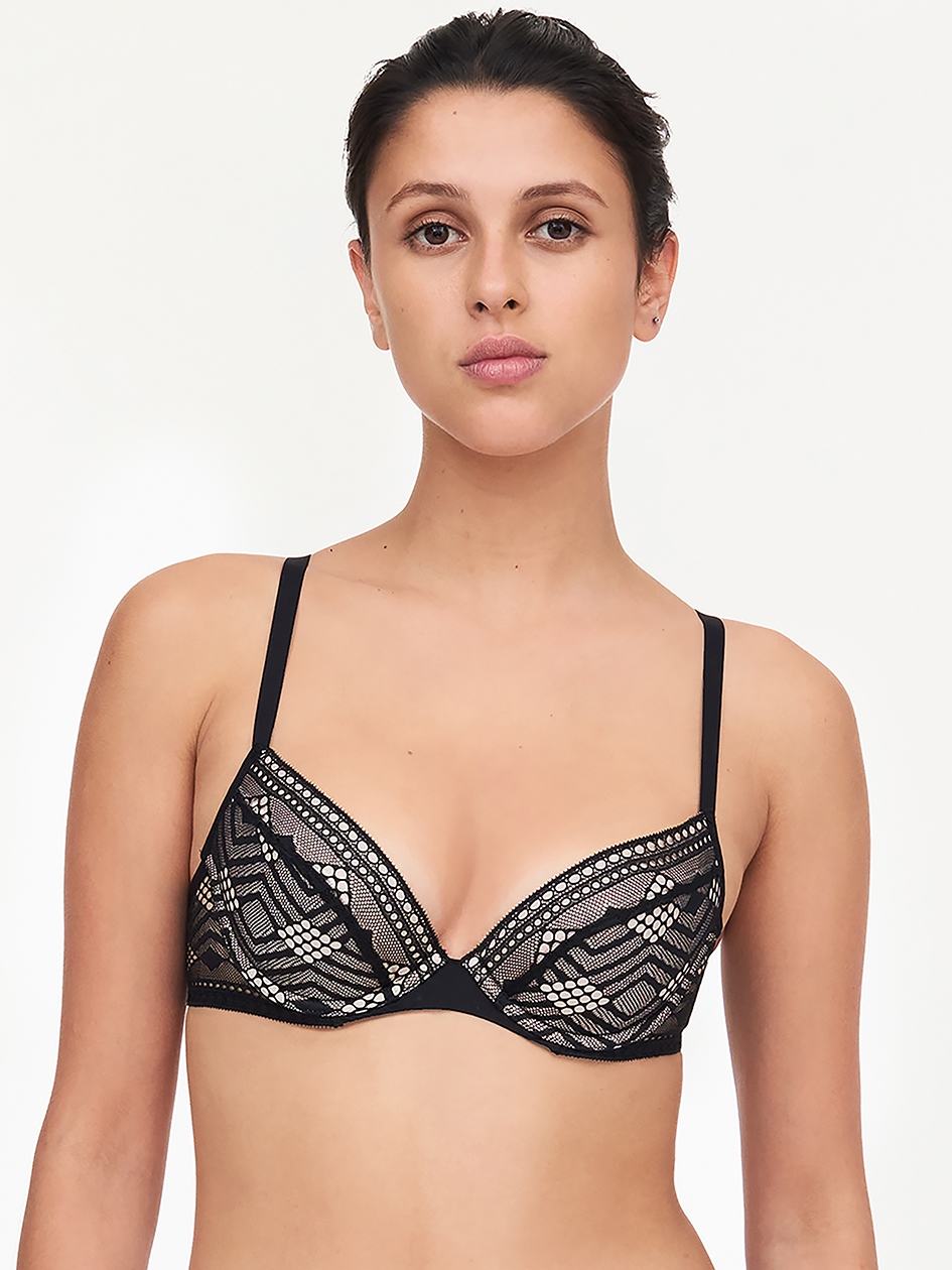 Black Chantelle Ondine Push-Up Women Bra | FXJ3222GP