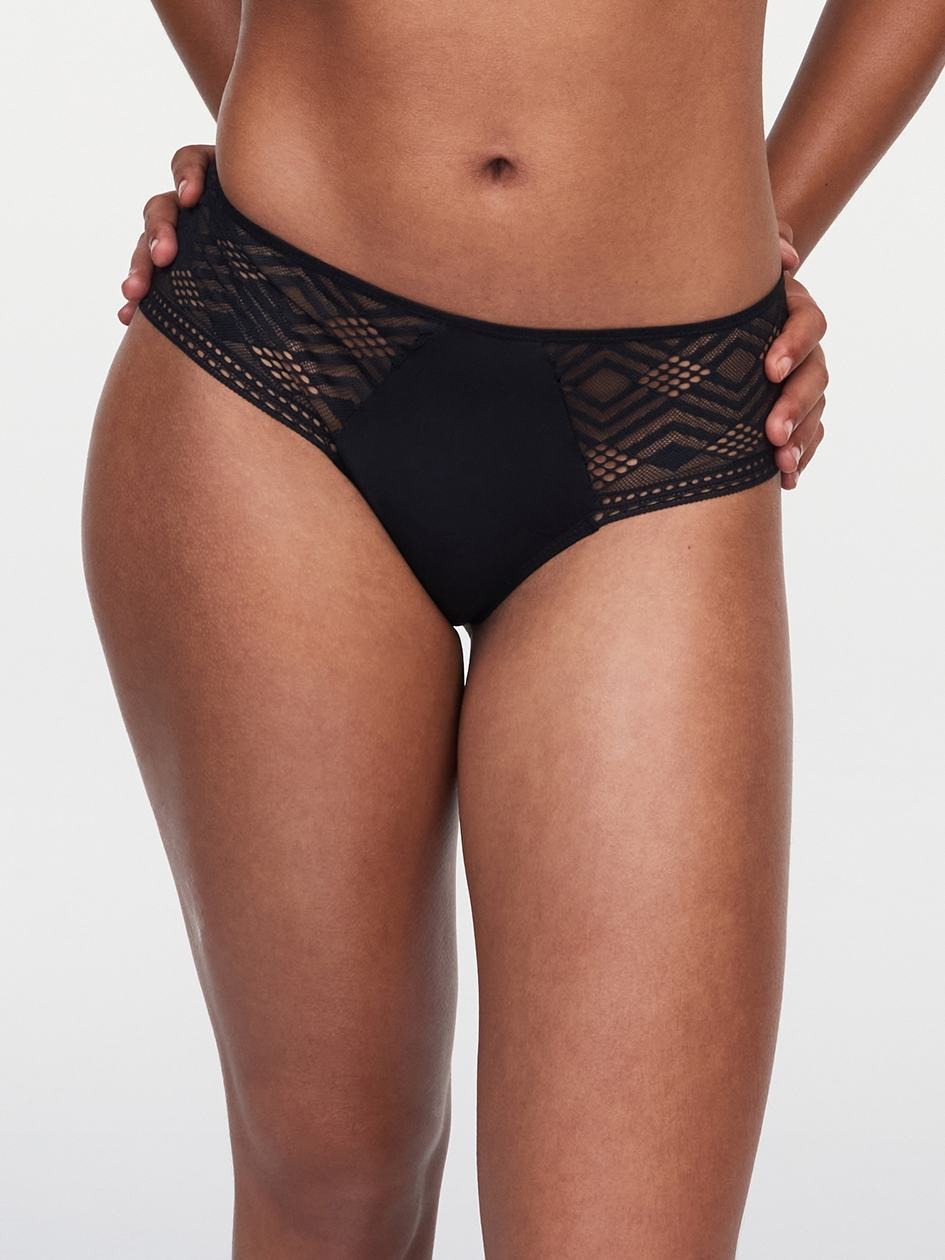 Black Chantelle Ondine Women Hipster Panty | UZD818PY