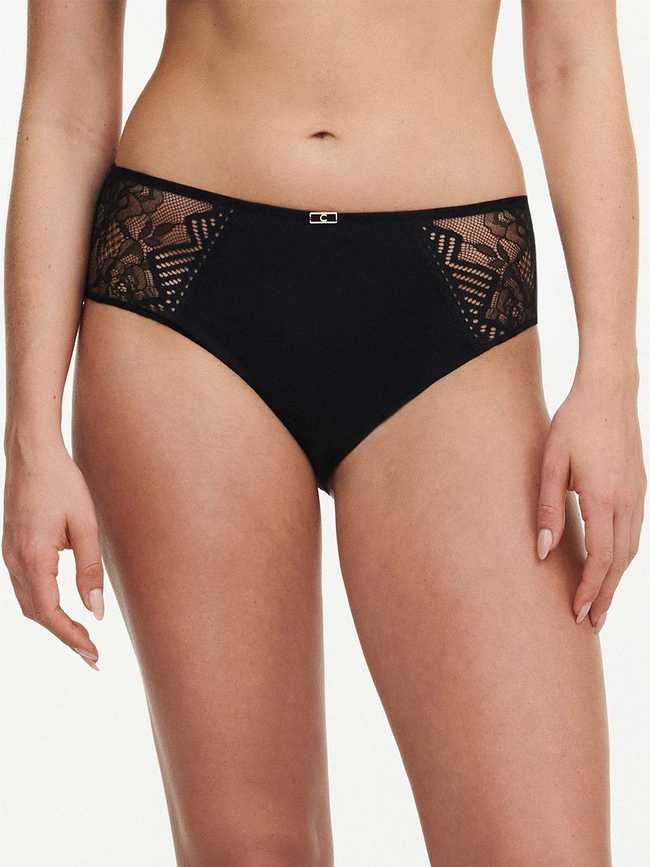 Black Chantelle Origins Lace Women Bikini Bottoms | SLL3757LU