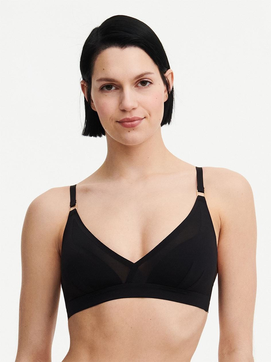 Black Chantelle Pure Light Wireless Women Bras | SGW6453VS