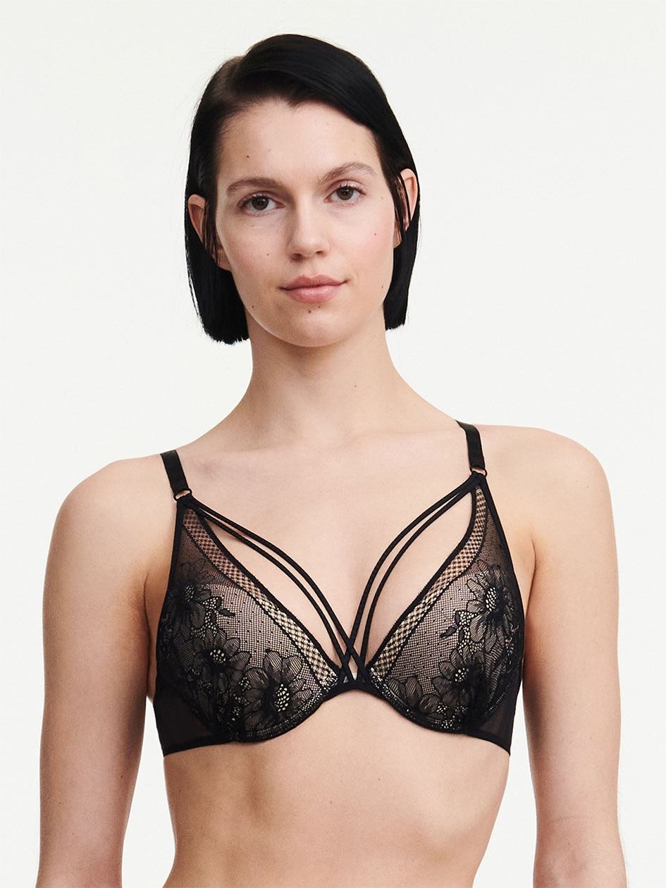 Black Chantelle Rebecca Push-up Women Bra | WRT5755WM