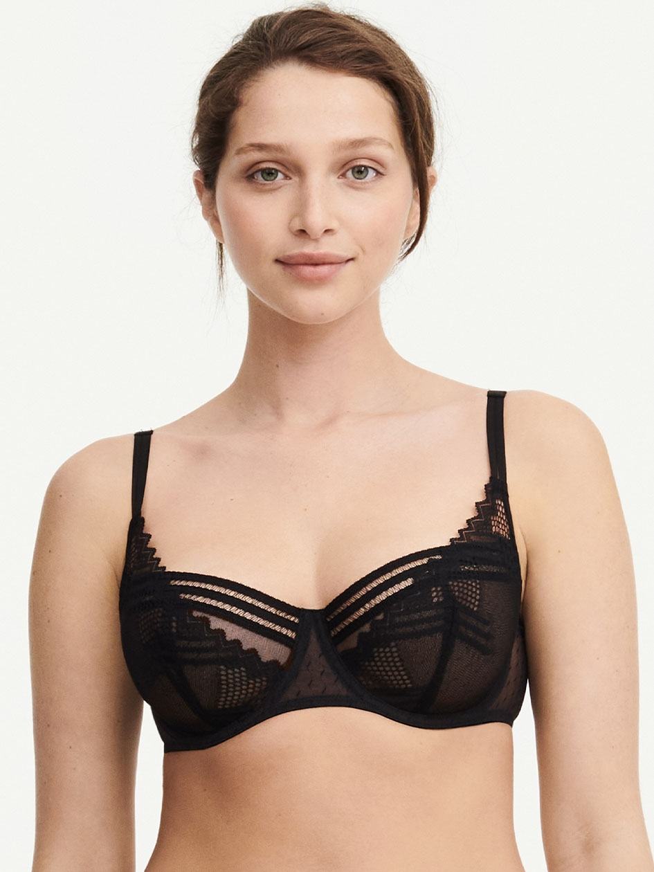 Black Chantelle Rodeo Demi Women Bras | PAS81YZ