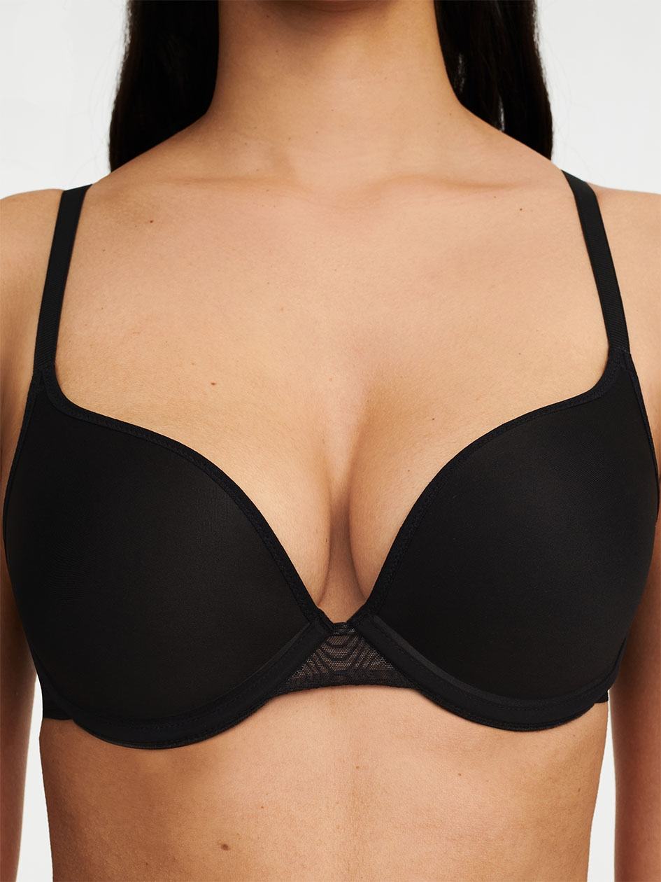 Black Chantelle Romane Push-Up Women Bra | CPM8353DN