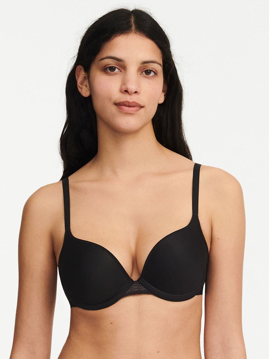 Black Chantelle Romane Push-Up Women Bra | CPM8353DN