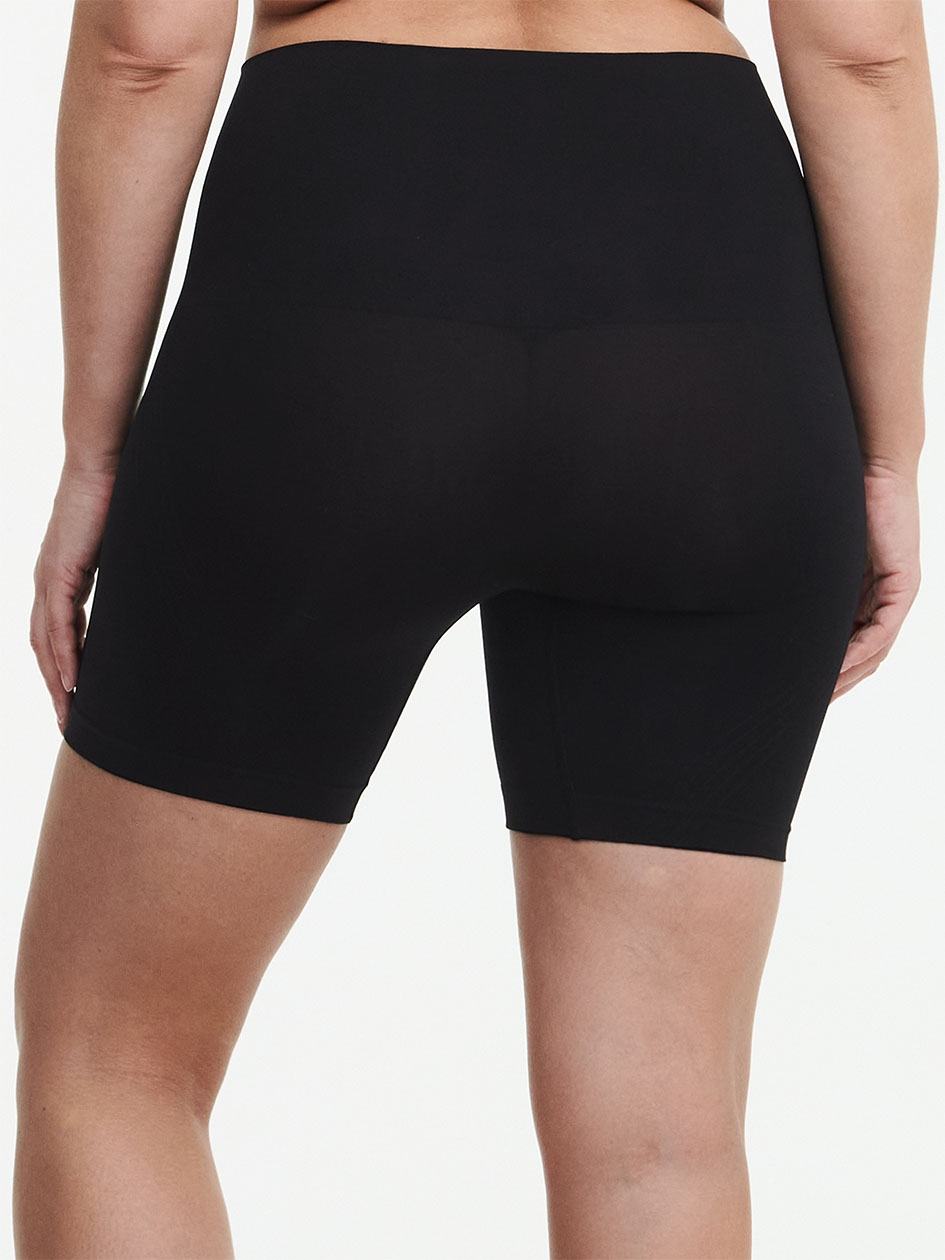 Black Chantelle Smooth Comfort High Waist Mid-Thigh Light Shaping Women Shorts | GQU7068ZB