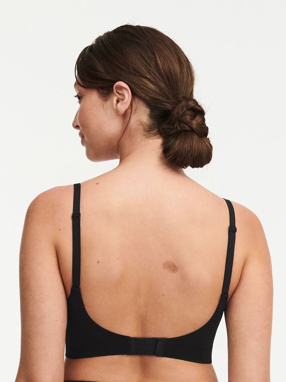 Black Chantelle Smooth Comfort Wireless Lift Women Bralettes | CAU5392JT