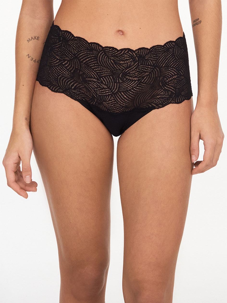 Black Chantelle SoftStretch Lace Women Briefs | XQU8563DS