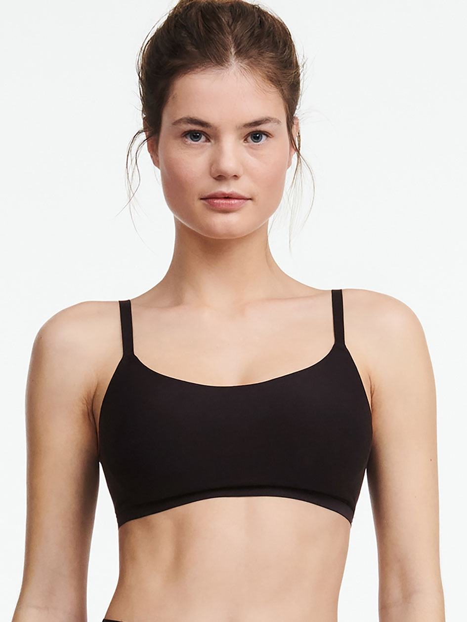 Black Chantelle SoftStretch Scoop Padded Women Bralettes | CYC6822SK