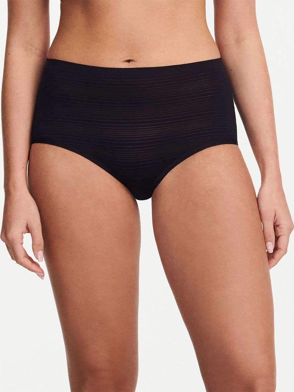 Black Chantelle SoftStretch Stripes Women Briefs | FHV826SL