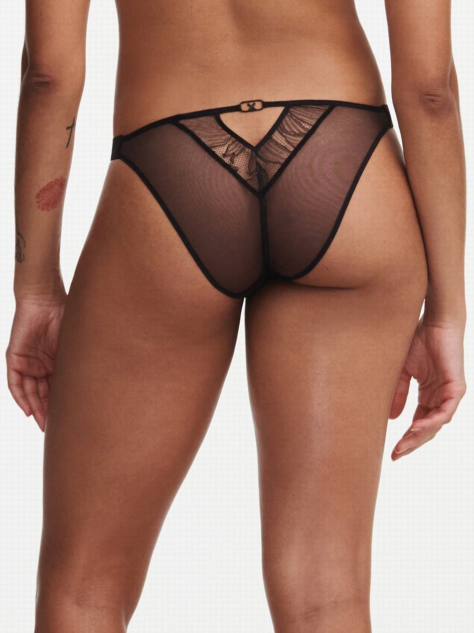 Black Chantelle Xtravagant Lace Women Bikini Panty | ZGU1171OK