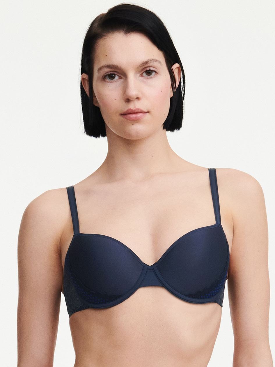 Blue Chantelle Pila Demi Memory Foam Women Bras | MVN3189WU