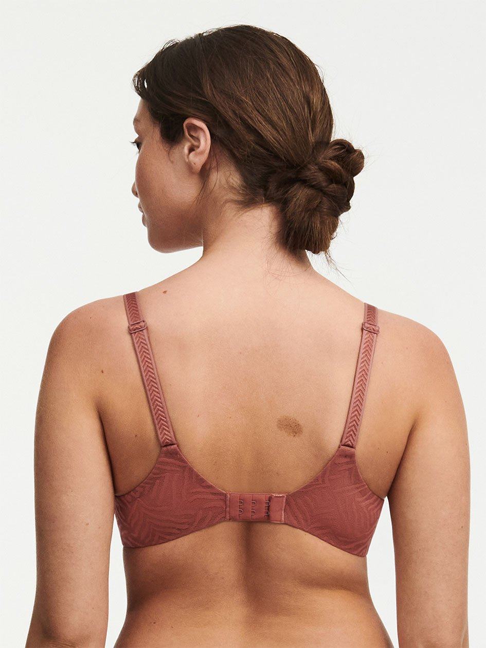 Brown Chantelle Graphic Allure Lace Plunge Women T-Shirt Bra | TAW727WZ