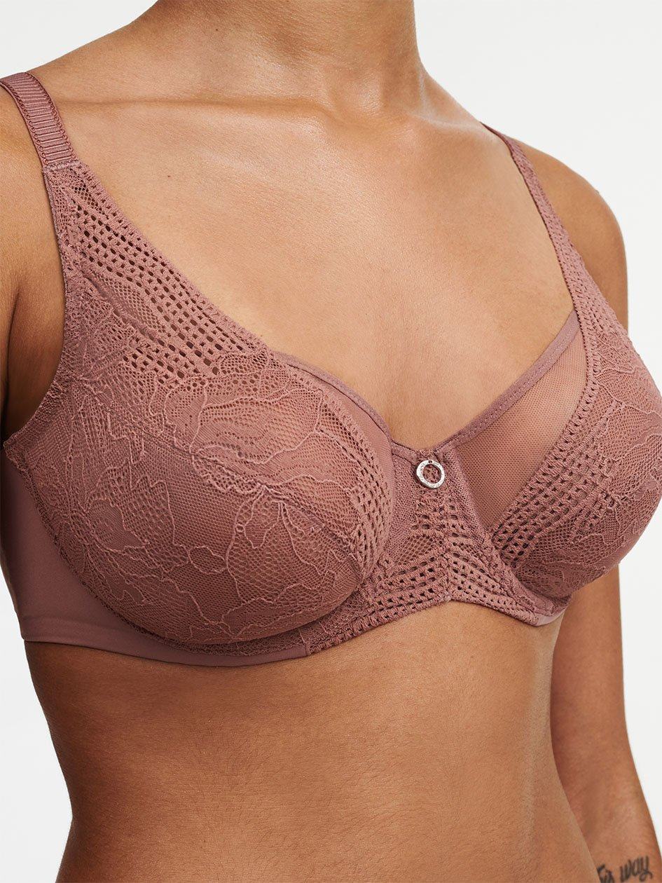 Brown Chantelle Naya Lace Underwire Women Unlined Bra | CSS7855HW