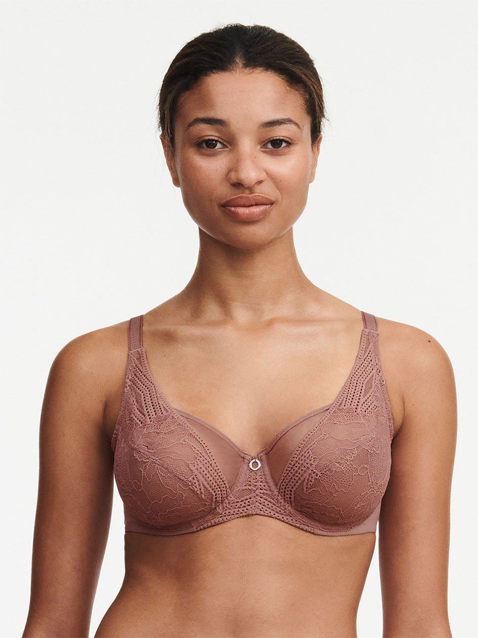 Brown Chantelle Naya Lace Underwire Women Unlined Bra | CSS7855HW