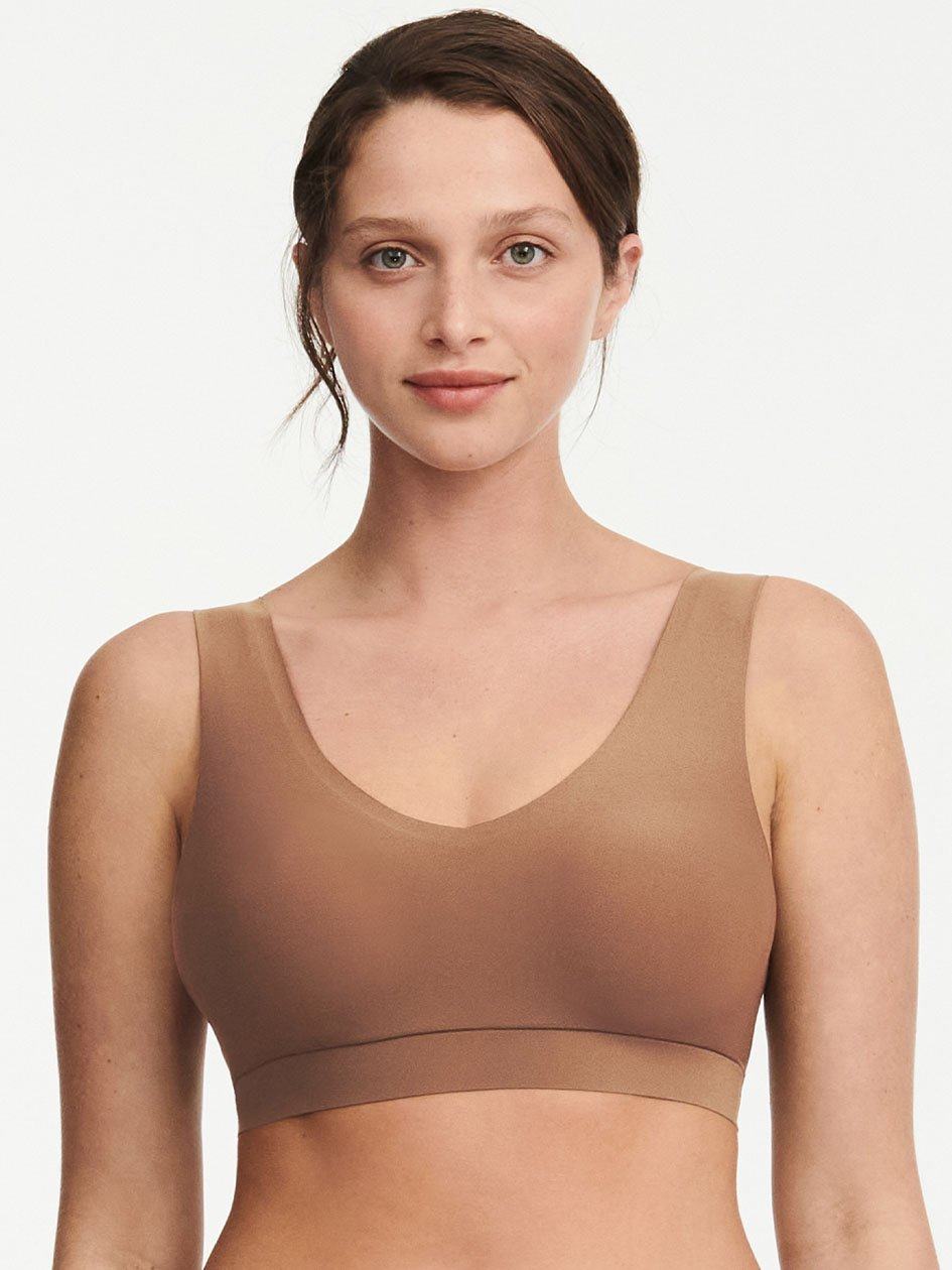 Brown Chantelle SoftStretch Padded V-Neck Women Sports Bra | JSD3889IB