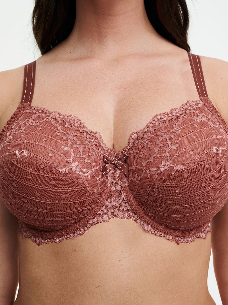 Brown Rose Chantelle Rive Gauche Full Coverage Women Unlined Bra | OYE8783GD