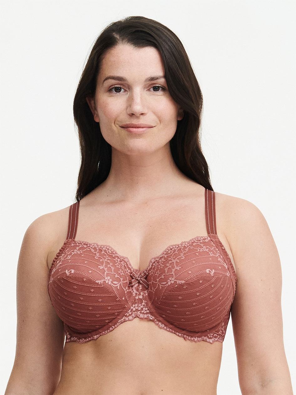 Brown Rose Chantelle Rive Gauche Full Coverage Women Unlined Bra | OYE8783GD