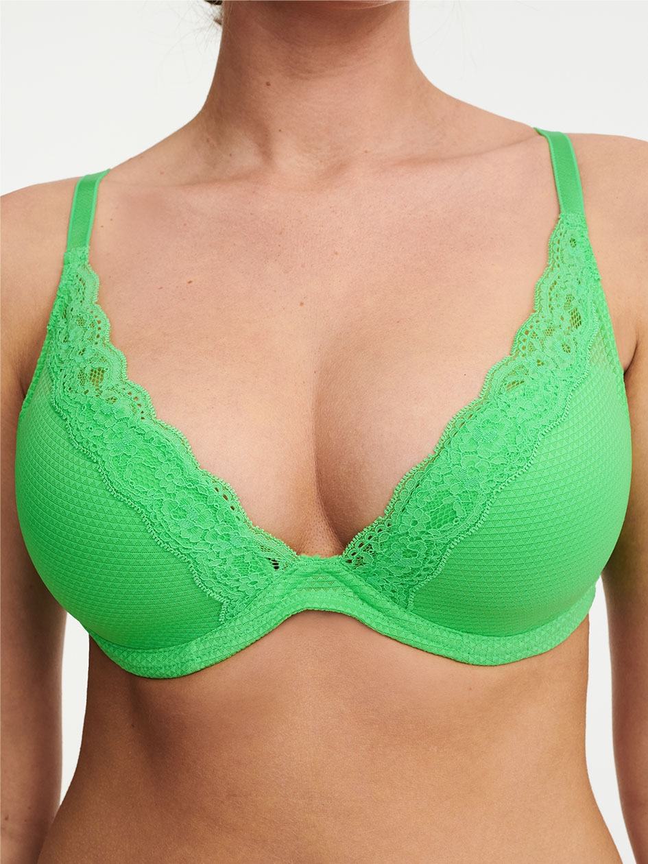 Green Chantelle Brooklyn Plunge Women Bras | LVU2080MO