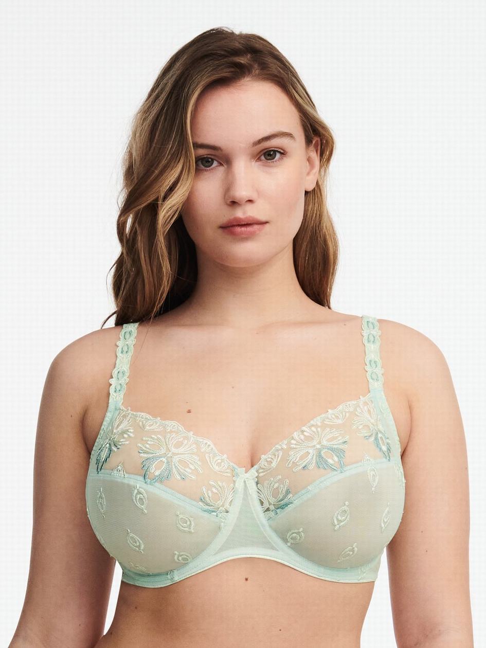 Green Chantelle Champs Elysees Full Coverage Women Unlined Bra | FDD8284RN