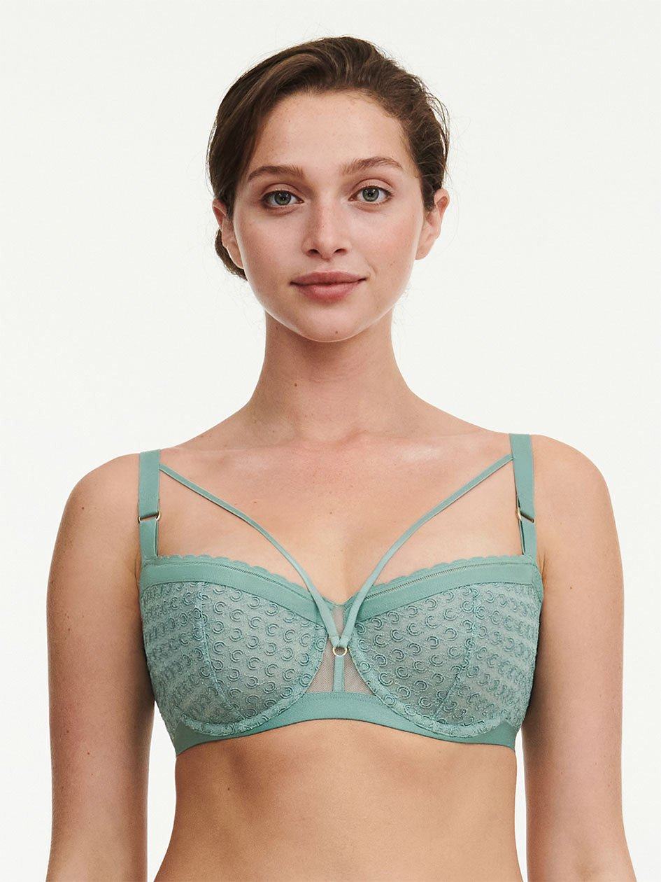 Green Chantelle Monogram Demi Women Unlined Bra | RXB3530HP