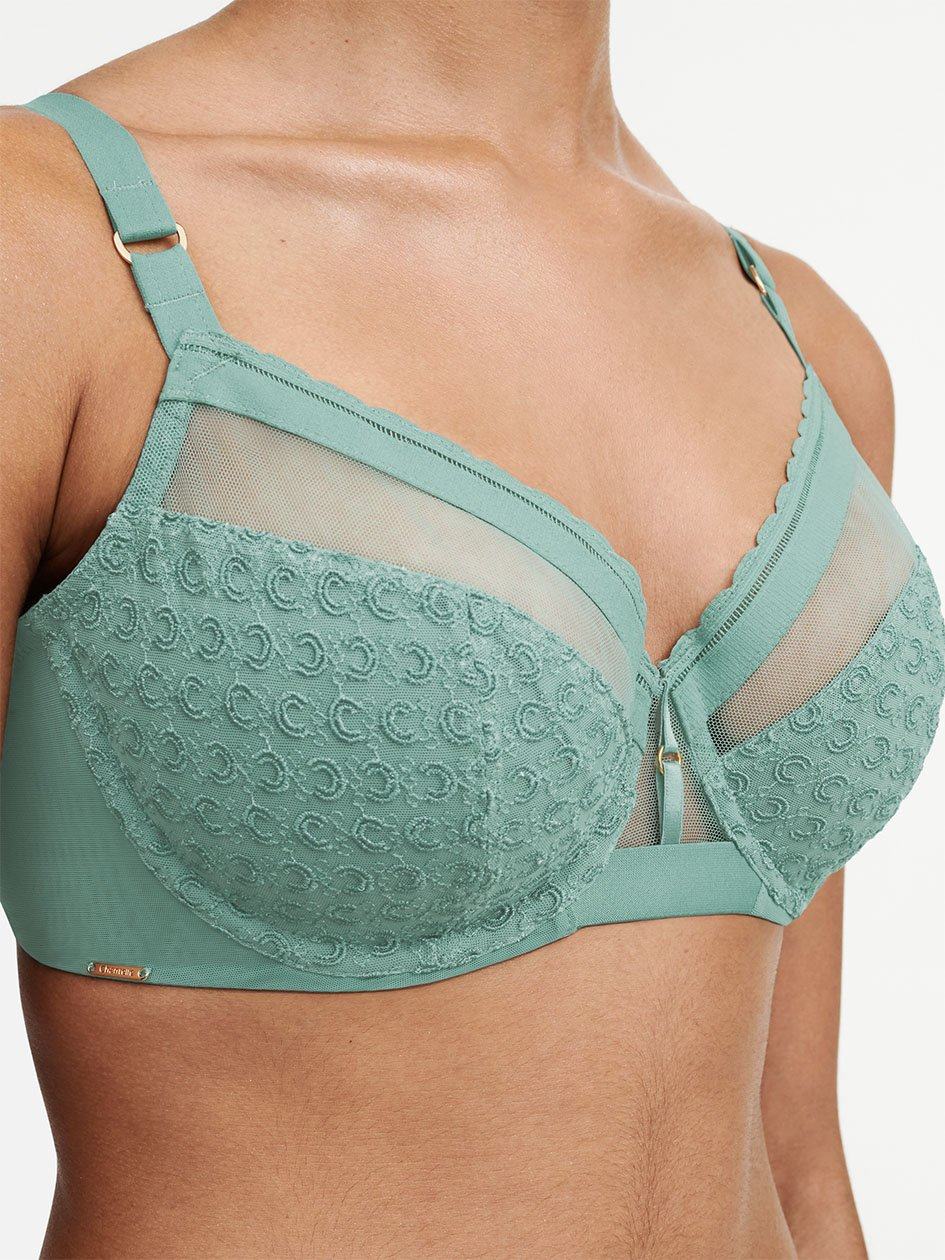 Green Chantelle Monogram Plunge Women Unlined Bra | JOD4986IW