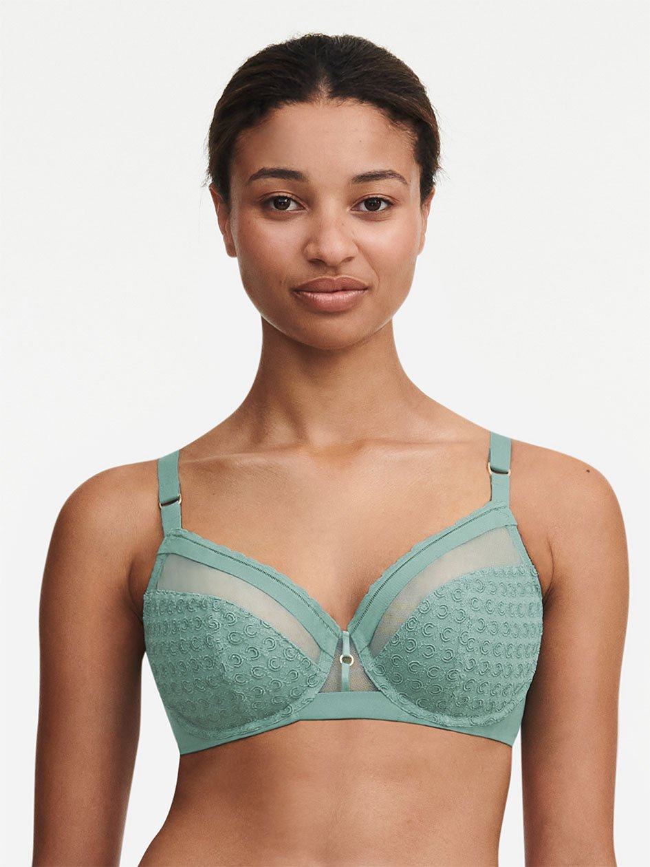 Green Chantelle Monogram Plunge Women Unlined Bra | JOD4986IW