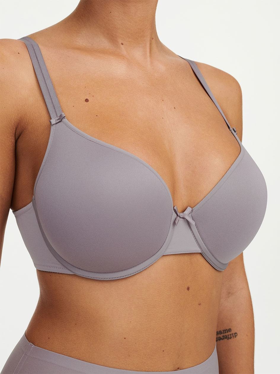 Grey Chantelle Basic Invisible Smooth Support Women T-Shirt Bra | YQL449NB