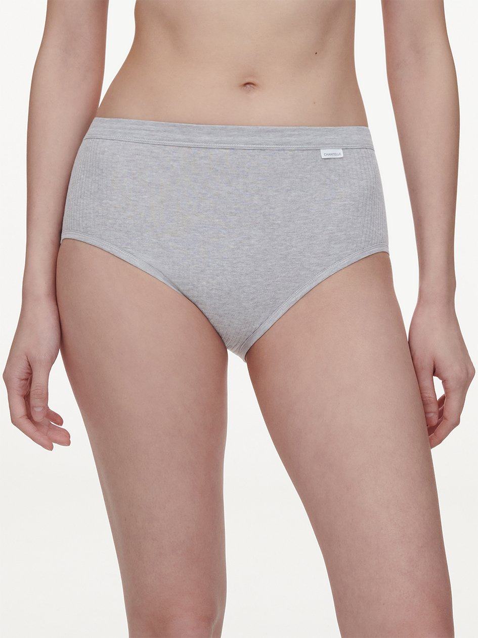 Grey Chantelle Cotton Comfort High Waist Women Briefs | XGC494MF