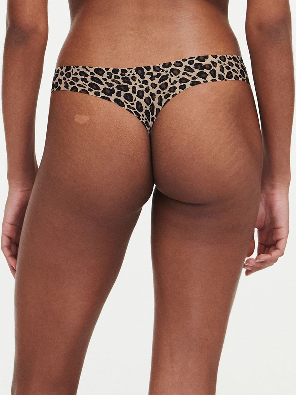 Leopard Beige Chantelle SoftStretch Women Thong Panty | DAX6642PC