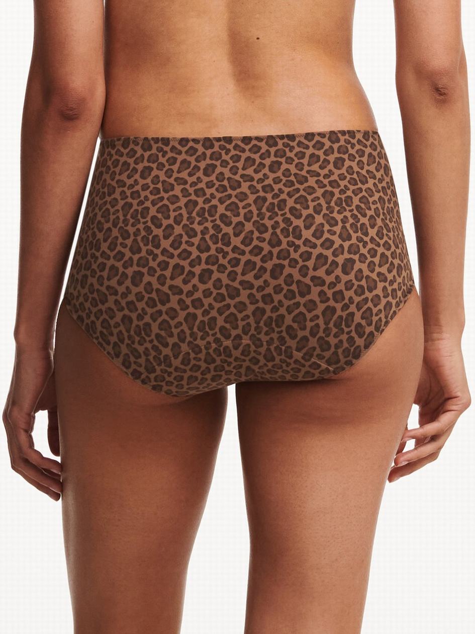 Leopard Chantelle Essential Leakproof High Waist Women Briefs | KIU7850XR