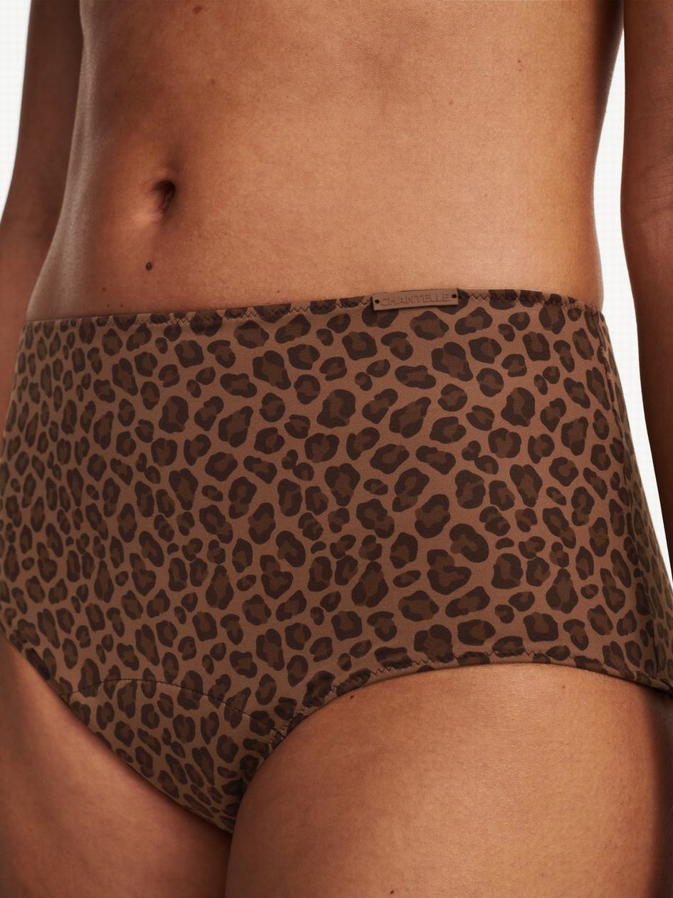 Leopard Chantelle Essential Leakproof High Waist Women Briefs | KIU7850XR