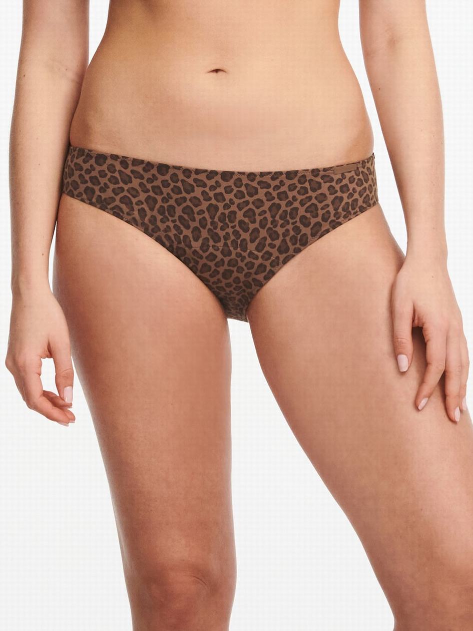 Leopard Chantelle Essential Leakproof Women Bikini Bottoms | BYY1144AH