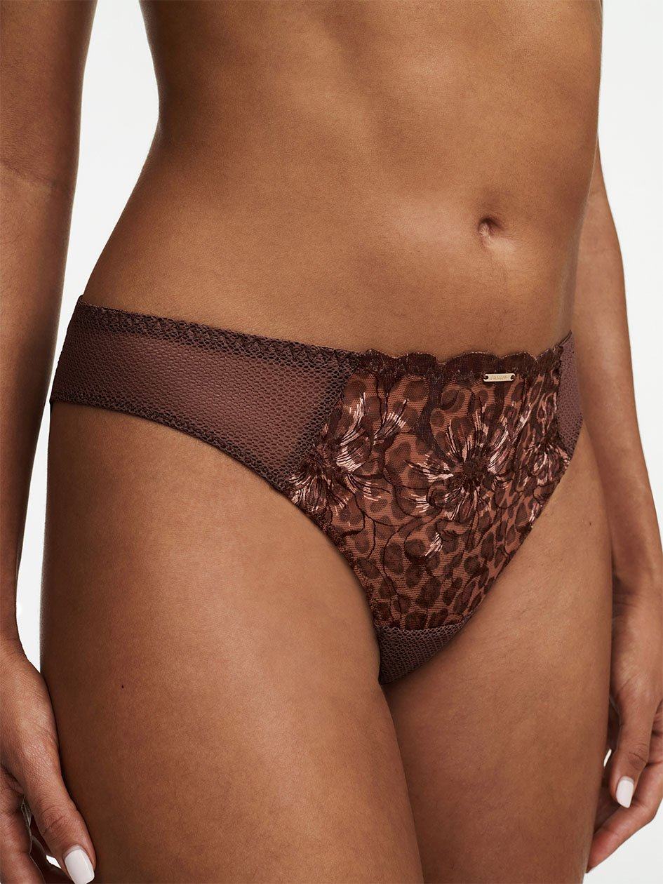 Leopard Chantelle Fleurs Women Thong Panty | YED742XO